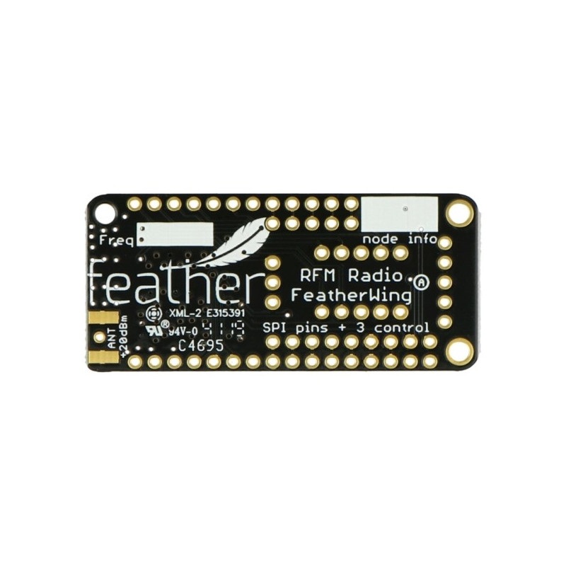 Adafruit FeatherWing moduł radiowy LoRa RFM95 433MHz - nakładka dla Feather