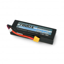 Pakiet Li-Pol Redox Racing 7000mAh 50C 2S 7,4V - Hardcase