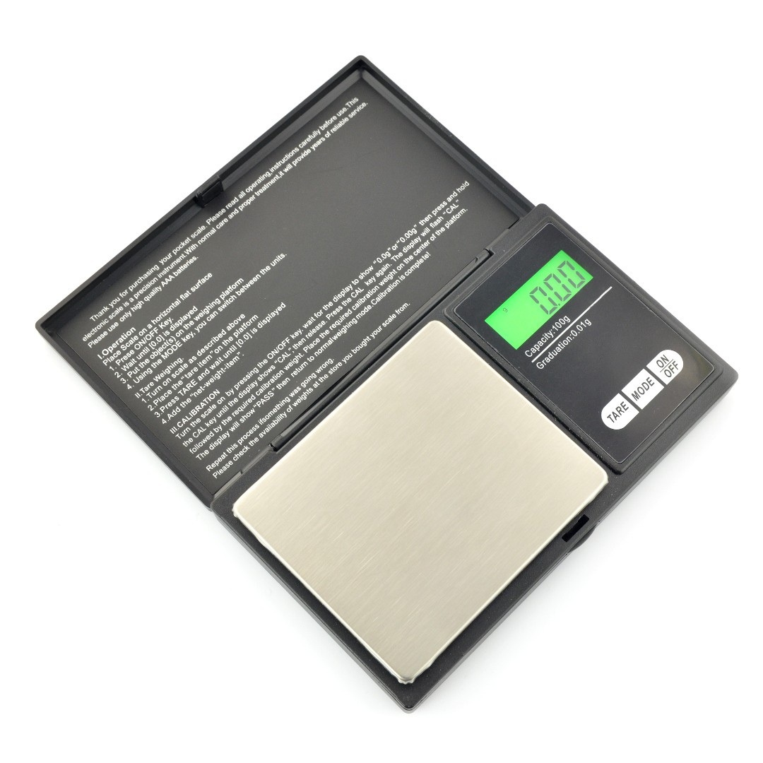 Kieszonkowa waga elektroniczna AG52E - 100 g