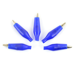 Złącze krokodylkowe 35mm niebieskie - 5 szt.