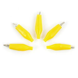 Złącze krokodylkowe 35mm żółte - 5 szt.