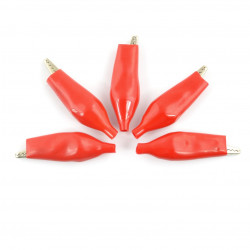 Złącze krokodylkowe 44mm czerwone - 5 szt.