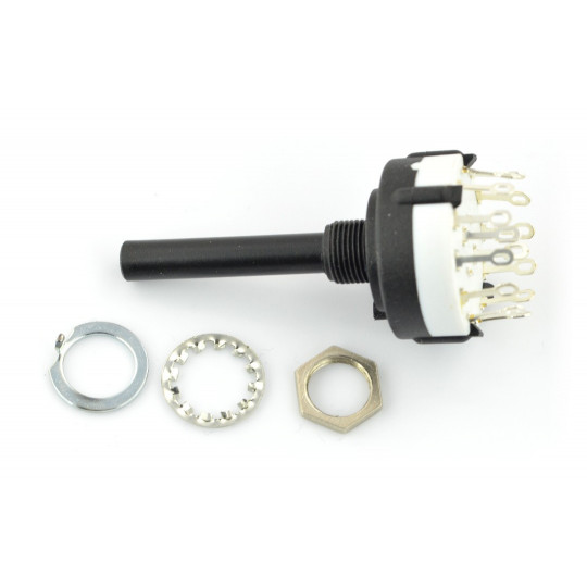 6-позиційний поворотний перемикач 2 контури - 60 мм