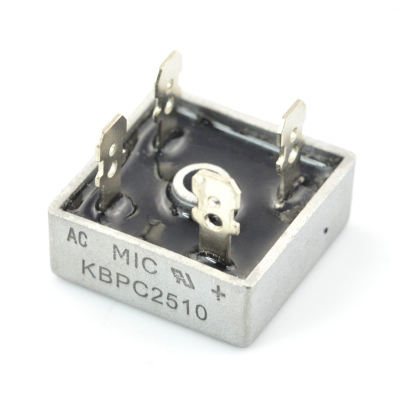 Mostek prostowniczy KBPC2510 - 25A / 1000V z konektorami