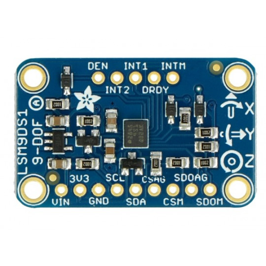 LSM9DS1 9DoF IMU - 3-осьовий I2C/SPI акселерометр, гіроскоп та магнітометр - Adafruit 3387