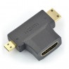 Przejściówka HDMI - miniHDMI / microHDMI - zdjęcie 1