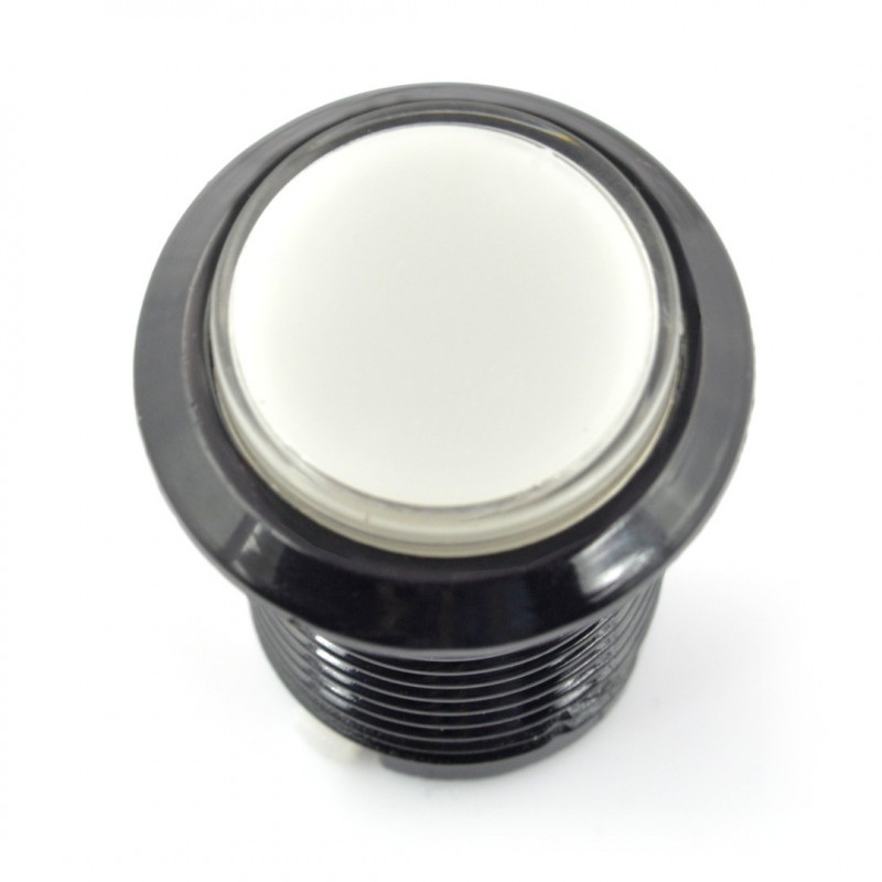 Arcade Push Button 3,3cm - czarny z białym podświetleniem