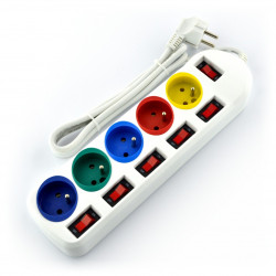 Listwa zasilająca Esperanza Rainbow 5 Pro - 5 m