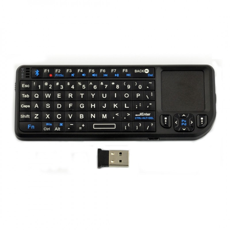 Klawiatura bezprzewodowa Ultra Mini keyboard - klawiatura + touchpad + wskaźnik - Bluetooth