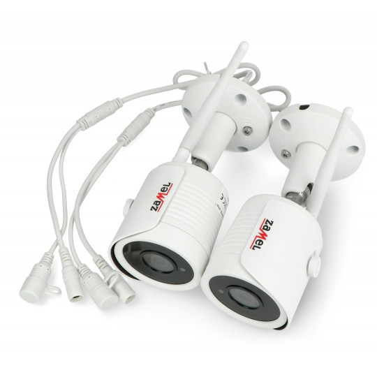 Комплект бездротового моніторингу WiFi - реєстратор + 2 камери - Zamel ZMB-01