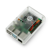 Obudowa do Raspberry Pi 4B z wentylatorem - przezroczysta
