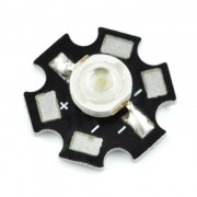 Dioda Power LED Star 1 W - czerwona z radiatorem