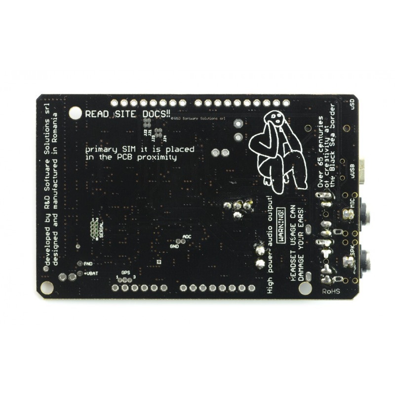 B-GSMGNSS Shield v2.105 GSM/GPRS/SMS/DTMF + GPS + Bluetooth - do Arduino i Raspberry Pi