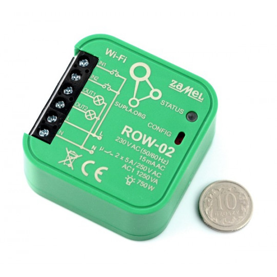 Zamel Supla ROW-02 - 2x WiFi реле 230 В - додаток для Android / iOS