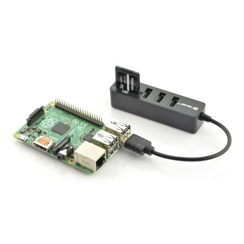 Czytnik kart pamięci All-in-one Tracer + Hub USB CH4