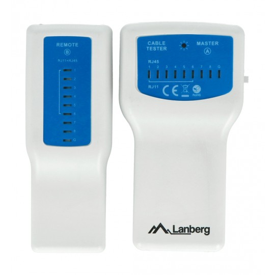 Тестер сетевых кабелей RJ45/RJ12/RJ11 - Lanberg NT-0402