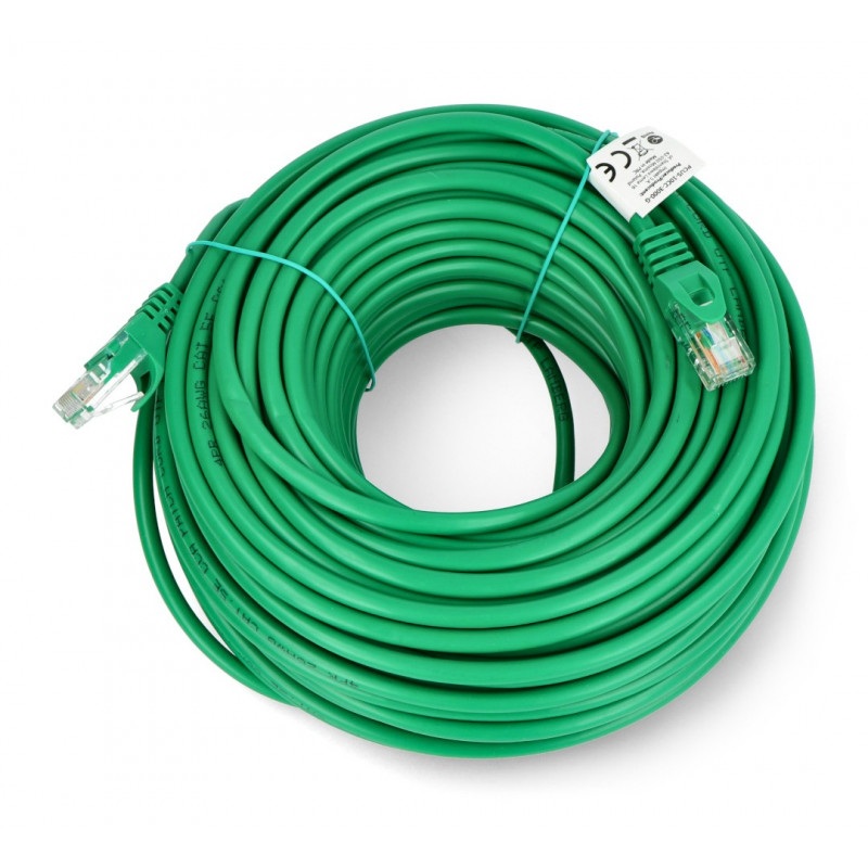 Przewód sieciowy Lanberg Ethernet Patchcord UTP 5e 30m - zielony