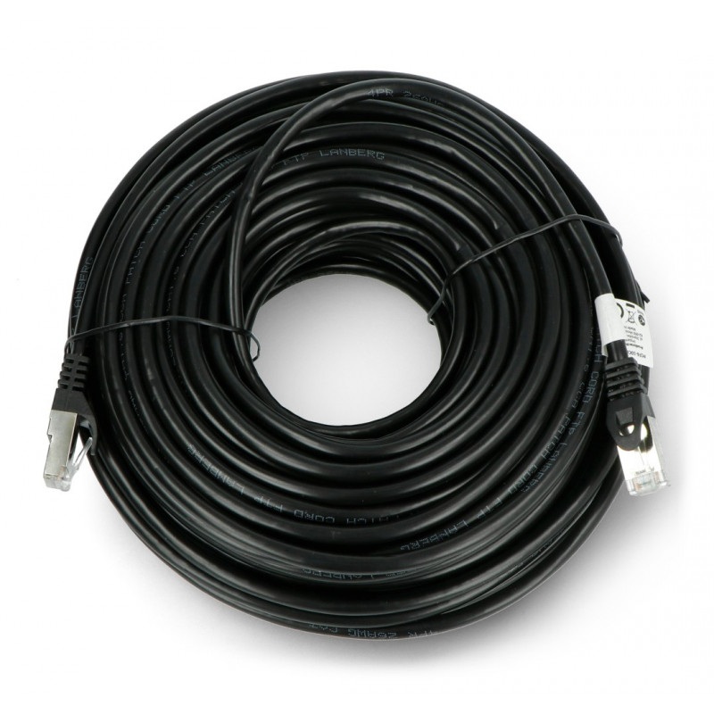 Przewód sieciowy Lanberg Ethernet Patchcord FTP kat.6 30m - czarny