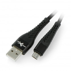 Przewód eXtreme Spider USB A - microUSB 1,5m - czarny