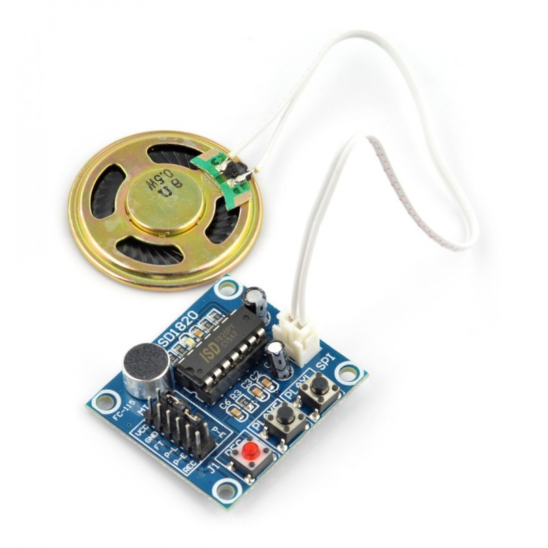 Moduł ISD1820 do nagrywania dźwięku z głośnikiem dla Arduino