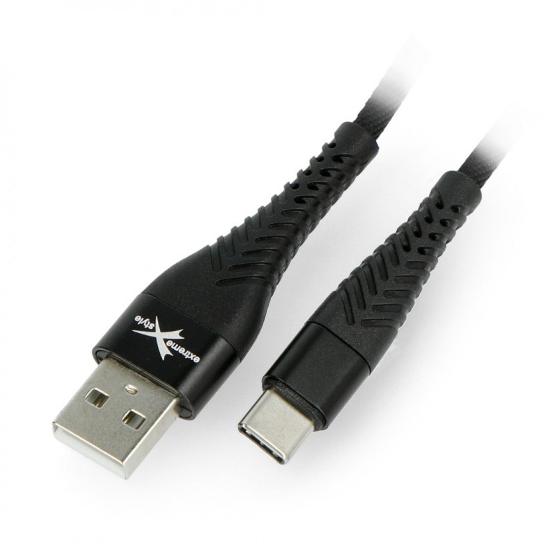 Przewód eXtreme Spider USB A - USB C - 1,5m - czarny