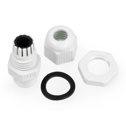 Герметичний кабельний ввод - різьба М12 - сірий 5 шт.