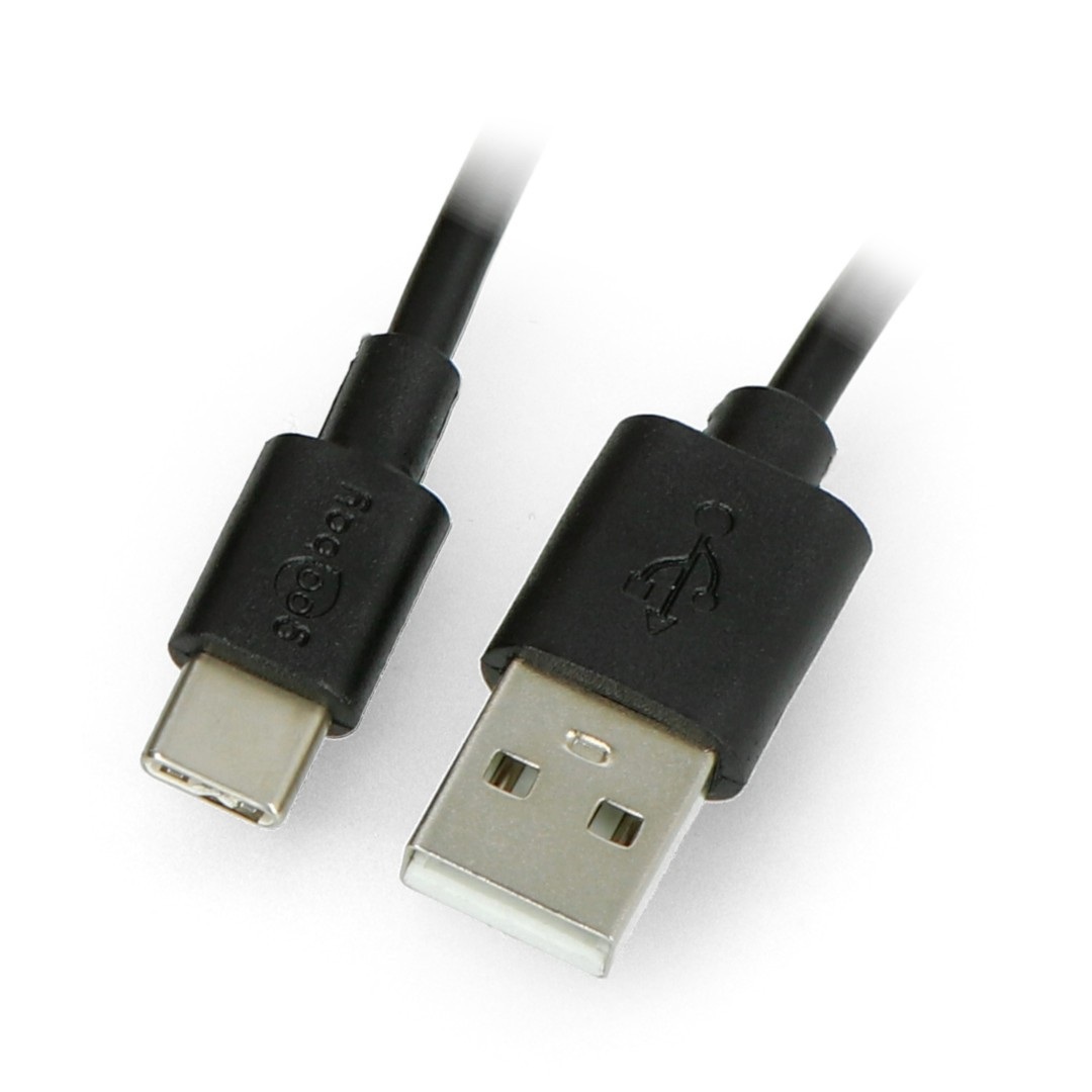 Przewód Goobay USB A 2.0 - USB C czarny - 1m