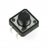 Tact Switch 12x12, 7mm THT 4pin - czarny - zdjęcie 3