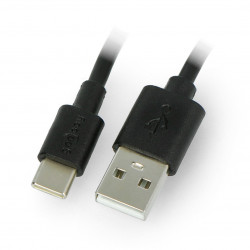 Przewód Goobay USB A 2.0 - USB C czarny - 0,5m