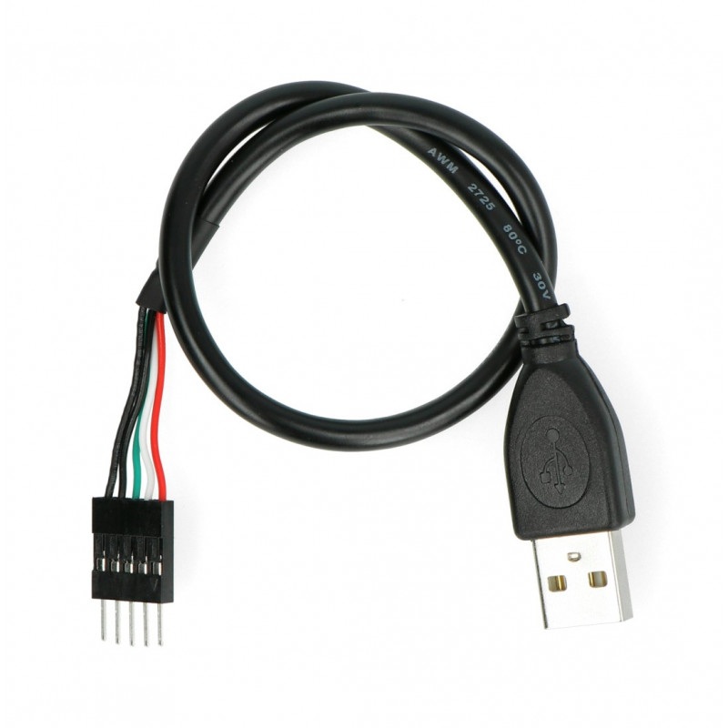 Przewód USB A z wtykiem 1x5 - 0,3 m