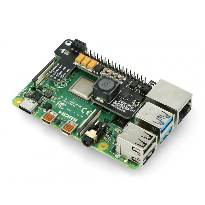 Mini PoE Hat - moduł zasilania PoE do Raspberry Pi 4B/3B+/3B - UCTRONICS: U6109