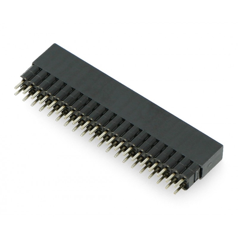 Gniazdo żeńskie 2x20 raster 2,54mm dla Raspberry Pi 3/2/B+ wysokie, piny 3mm