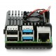 Obudowa do Raspberry Pi 4B - aluminiowa z dwoma wentylatorami - czarna Obudowa do Raspberry Pi 4B - aluminiowa z dwoma wentylatorami - czarna