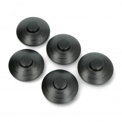 Przełącznik przelotowy okrągły nożny PN31 230V - czarny 69mm - 5szt.