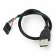 Przewód USB A z gniazdem 1x5 - 0,3 m Przewód USB A z gniazdem 1x5 - 0,3 m