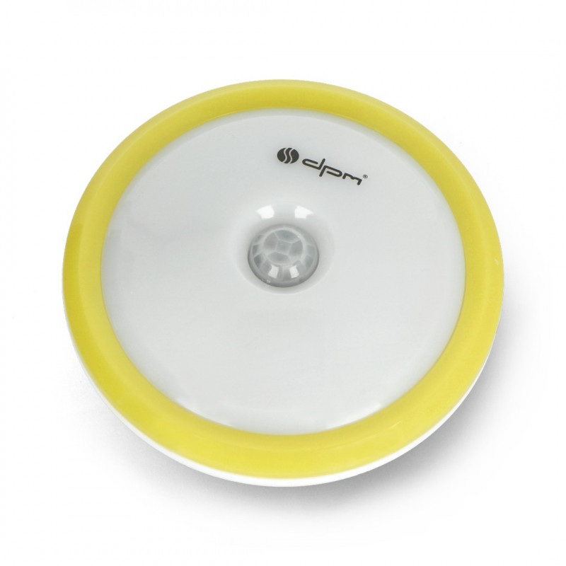 Lampka LED ML7000 z czujnikiem ruchu i zmierzchu z wbudowanym akumulatorem - żółta
