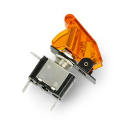 Przełącznik dźwigniowy ON-OFF 12V/20A podświetlany - żółty