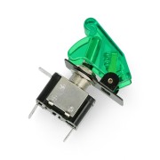 Przełącznik dźwigniowy ON-OFF 12V/20A podświetlany - zielony