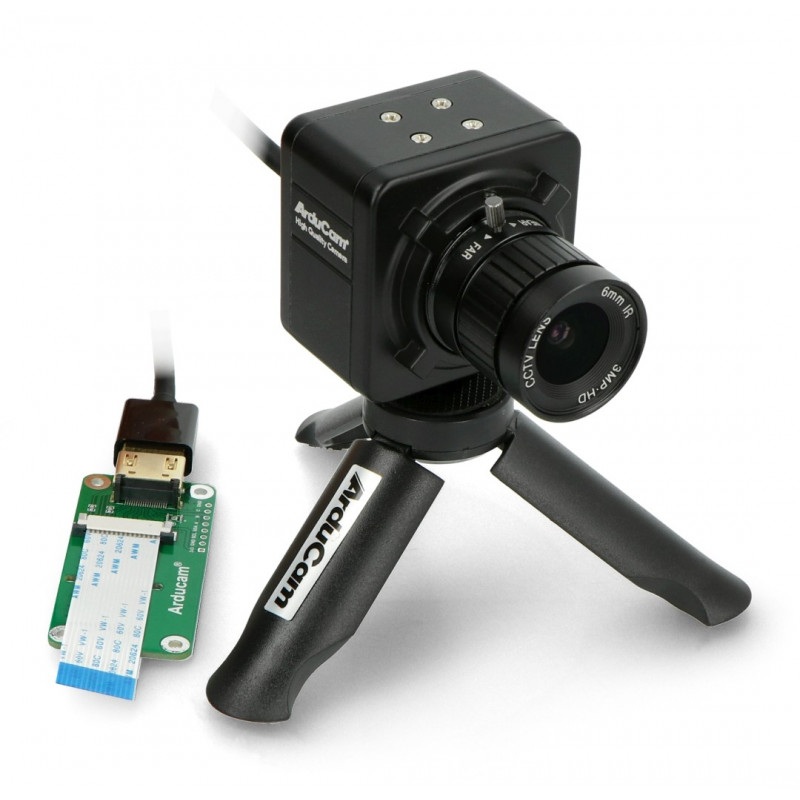 Zestaw z kamerą IMX477 12,3MPx HQ i obiektywem 6mm CS-Mount - dla Raspberry Pi - ArduCam B0240