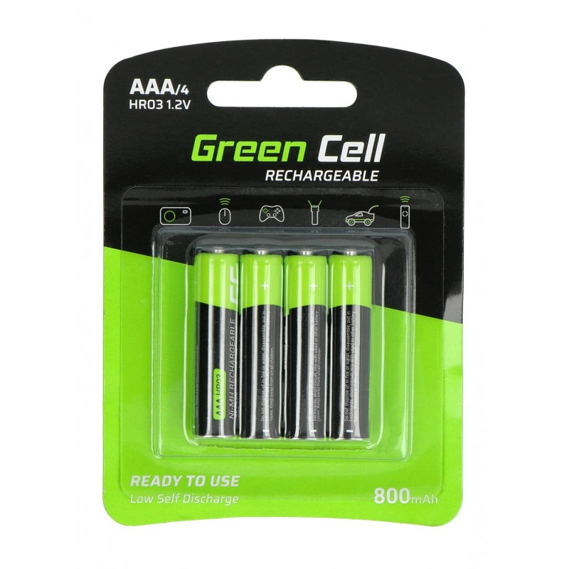 Akumulator Green Cell HR03 AAA Ni-MH 800mAh - 4szt.