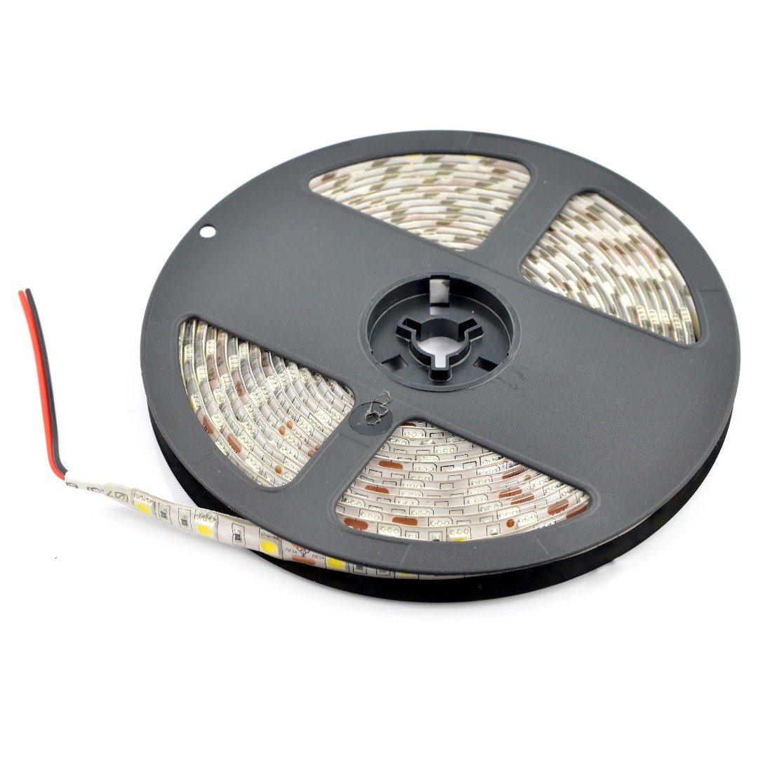 Pasek LED SMD5050 IP65 14,4W, 60 diod/m, 10mm, barwa naturalna biała - 5m