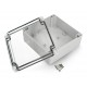 Obudowa plastikowa Kradex ZP135 J PC z uszczelką i mosiężnymi tulejkami IP67 - 135x135x60mm jasna Obudowa plastikowa Kradex ZP135 J PC z uszczelką i mosiężnymi tulejkami IP67 - 135x135x60mm jasna