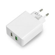 Zasilacz Goobay 2xUSB QC3.0 5V/2A - biały