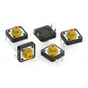 Tact Switch 12x12, 7mm THT 4pin - kwadrat - żółty - zdjęcie 2