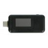 USB tester Keweisi KWS-1802C miernik prądu i napięcia z portu USB C - czarny - zdjęcie 3