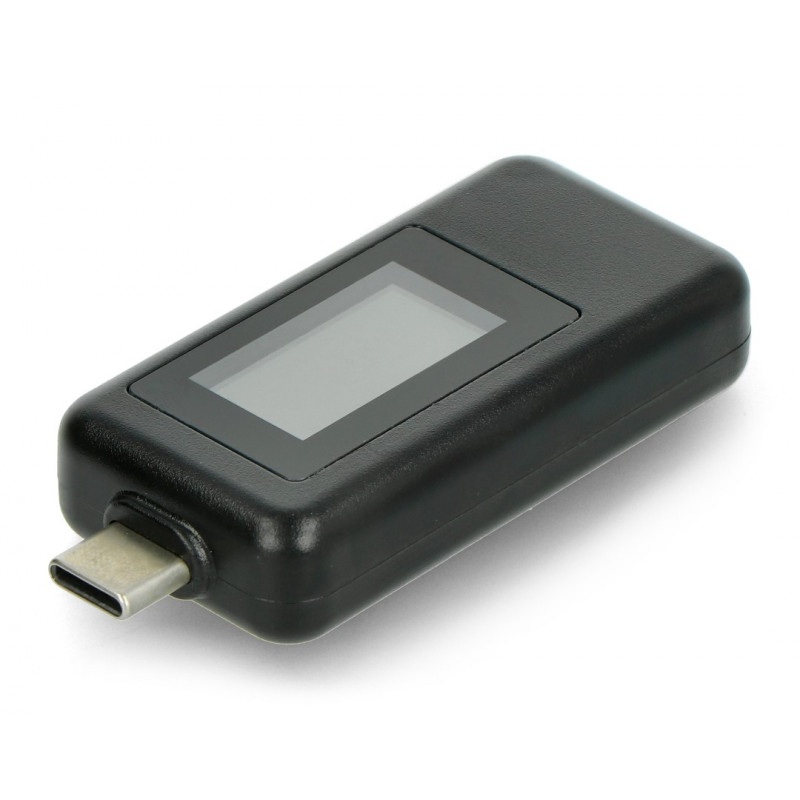 USB tester Keweisi KWS-1802C miernik prądu i napięcia z portu USB C - czarny