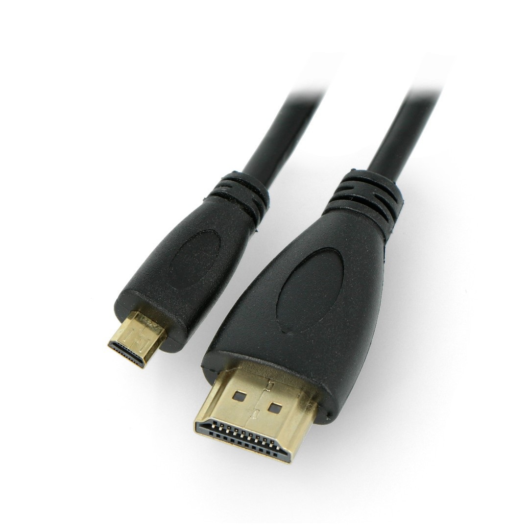 Przewód microHDMI - HDMI v1.4 Natec Extreme media czarny - 1,8m