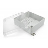 Obudowa plastikowa Kradex ZP150.150.60 JD PC z uszczelką i mosiężnymi tulejkami IP67 - 150x150x60mm jasna Obudowa plastikowa Kradex ZP150.150.60 JD PC z uszczelką i mosiężnymi tulejkami IP67 - 150x150x60mm jasna - zdjęcie 3