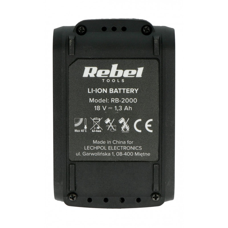 Akumulator Li-Ion wymienny Rebel RB-2000 18V 1,3Ah