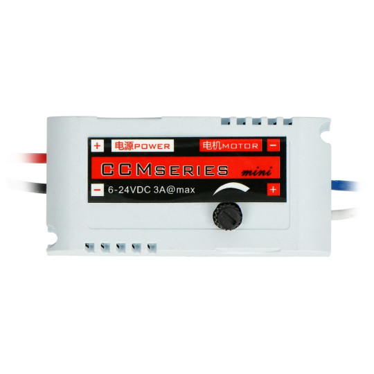 Контролер двигуна DC 6-24V/3A/72W - з ручкою регулювання швидкості